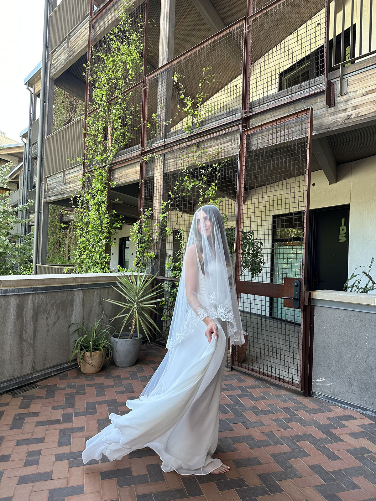 Intimate moment of bride from a Colorado wedding content creator