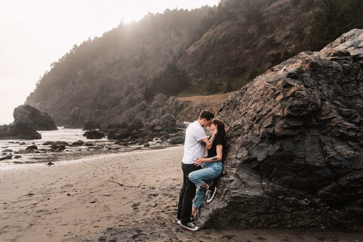 Couple photoshoot on Whaleshead Beach