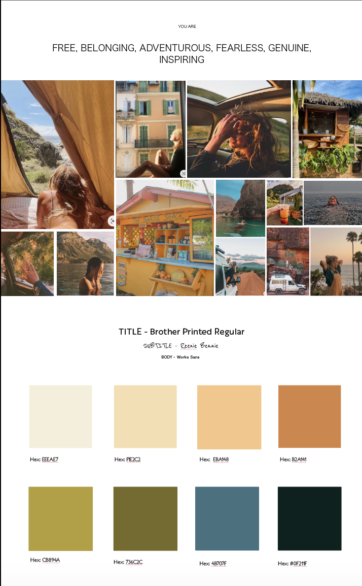 mood board and colors