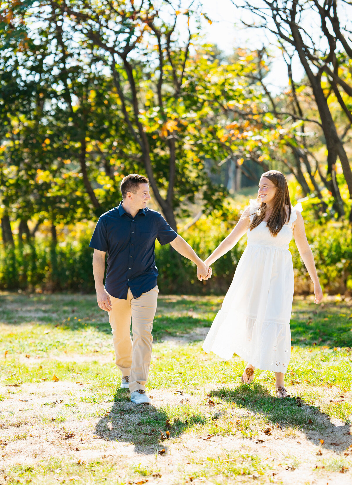 Great Island Common engagement session in New Castle with shoreline views