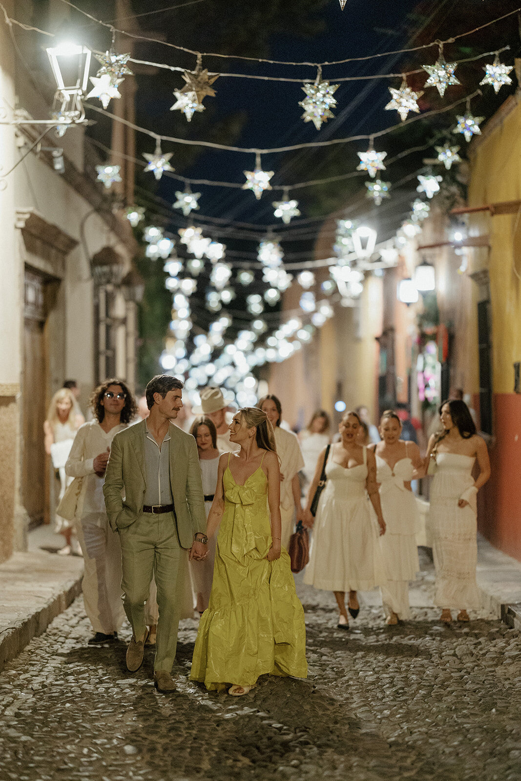 Chartreuse rehearsal dinner dress for destination wedding