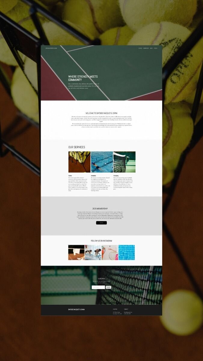Tennis & Swim Club Website Design (1)