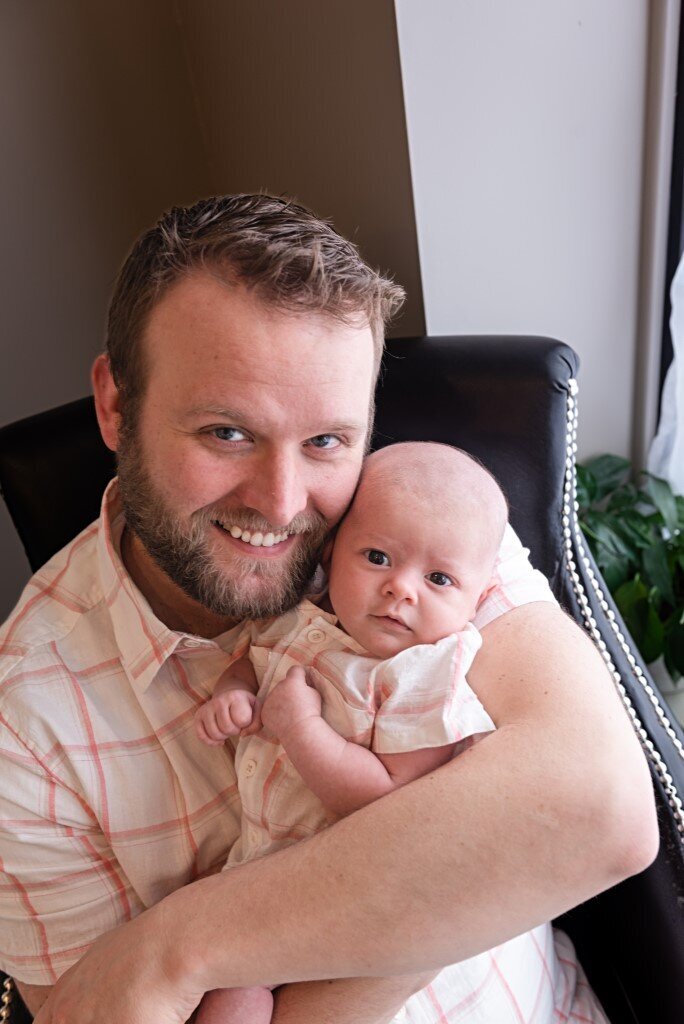 dad with newborn boy