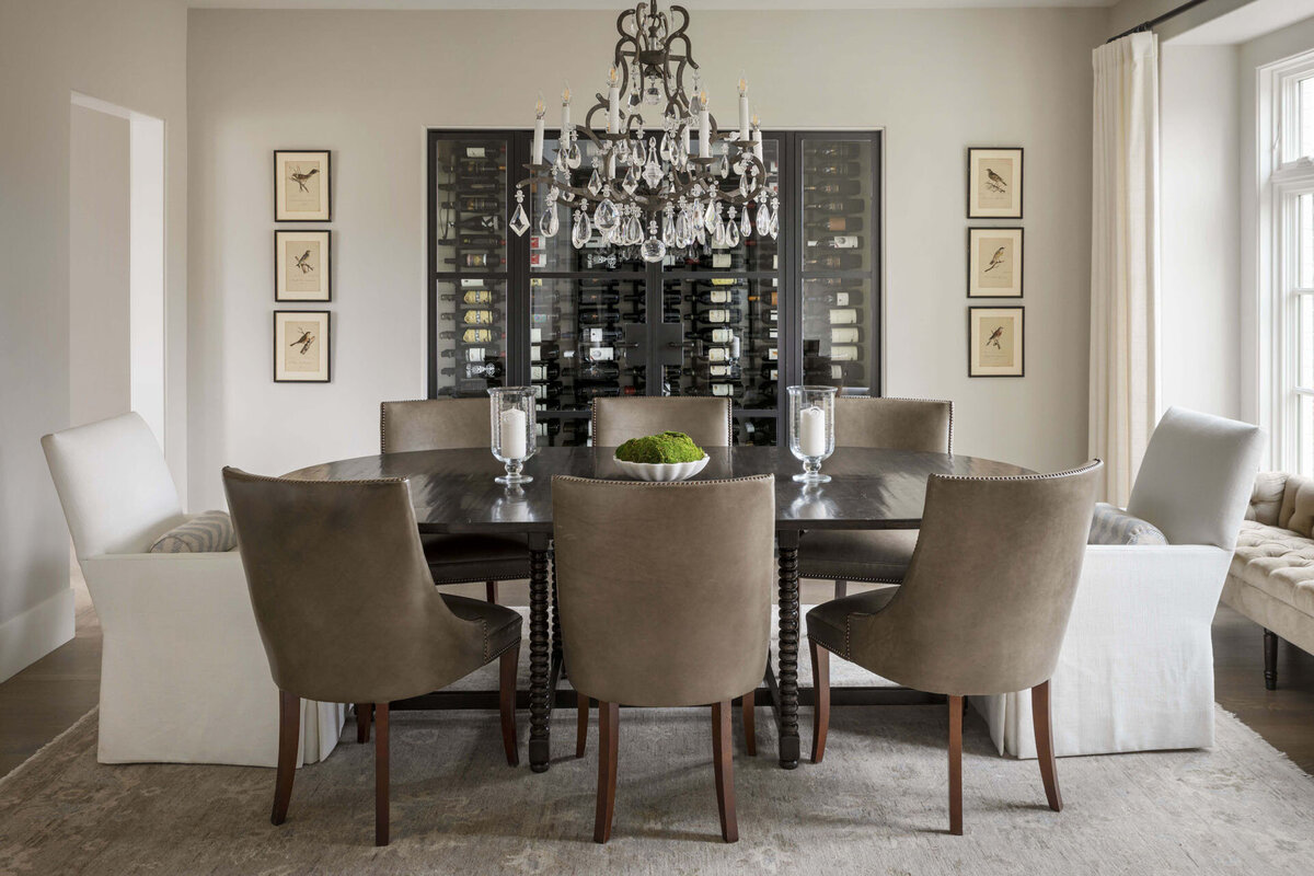 8-dennis-leen-cut-crystal-chandelier-leather-linen-dining