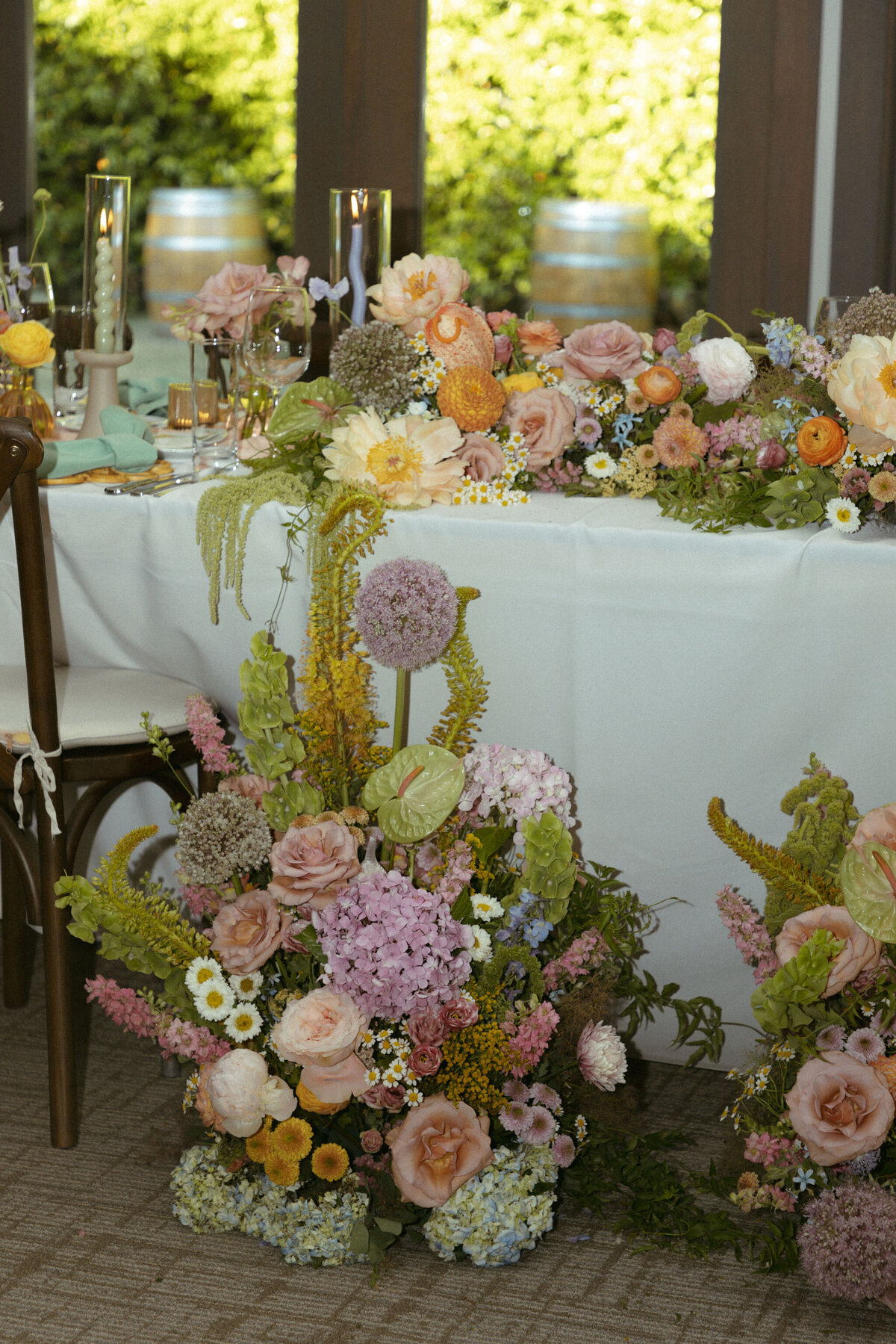 wildflower wedding reception at Calamigos Ranch at the Pavilion 