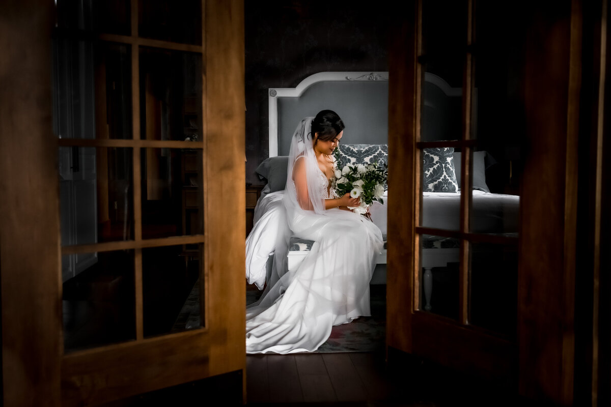 Elora Mill Hotel Bridal Portrait
