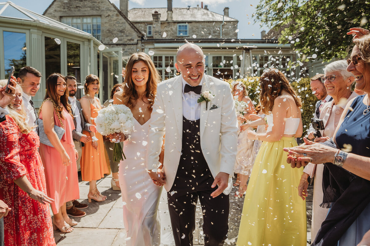 A colourful confetti shot in The Cotswolds