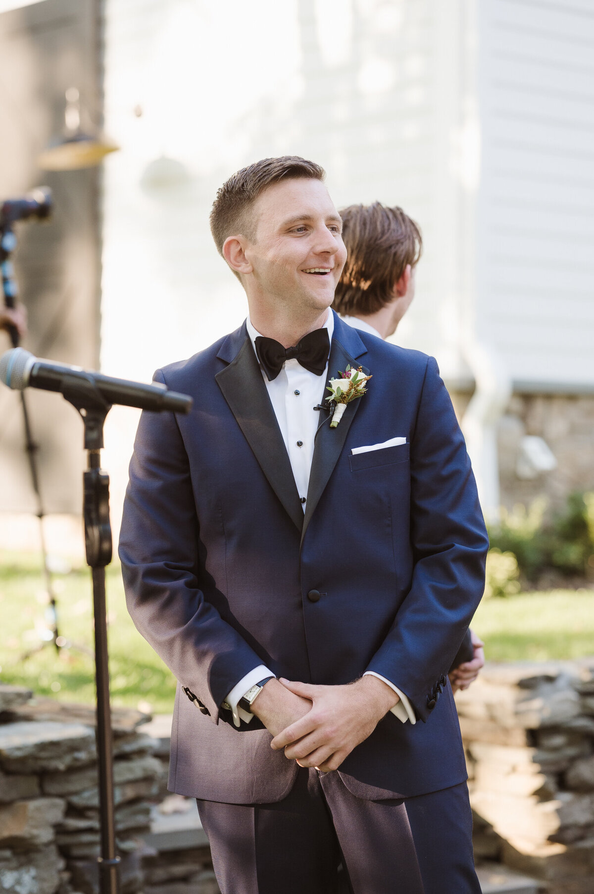 groom reaction at ceremony