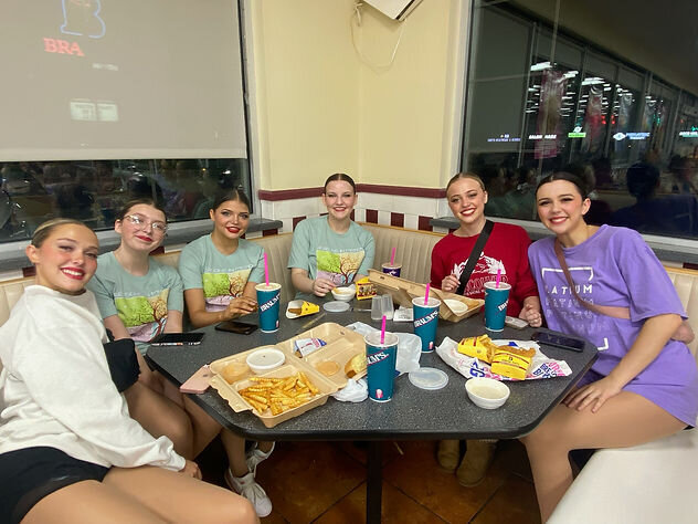 some of the high school girls at braums after recital