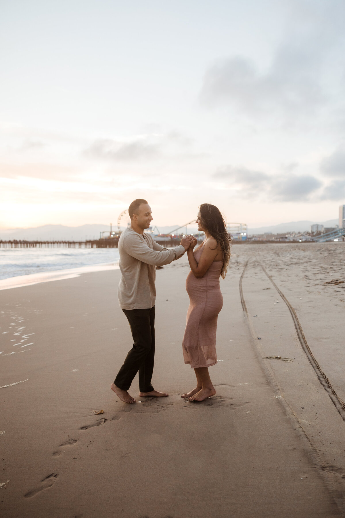 Santa Monica Beach Maternity Photography 100