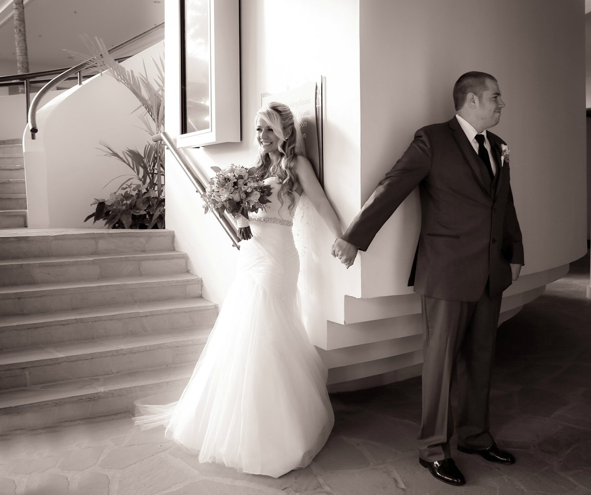 Capture Aloha Photography at The Westin Maui Resort and Spa With  Bride and Groom in grayscale
