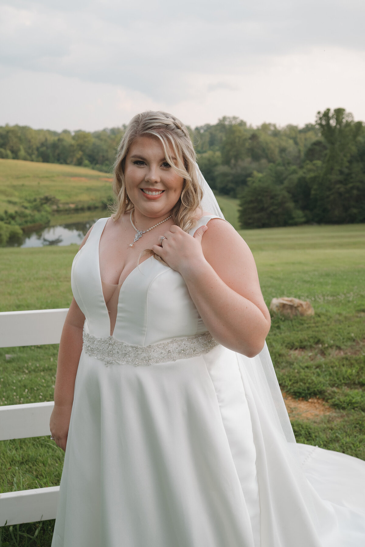Bride at The Farm House in Eden NC