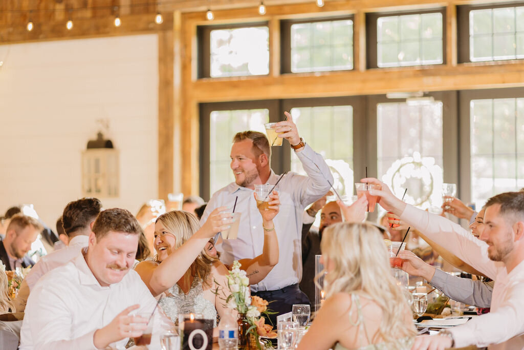 wedding reception inside vineyard in Rives Junction Michigan