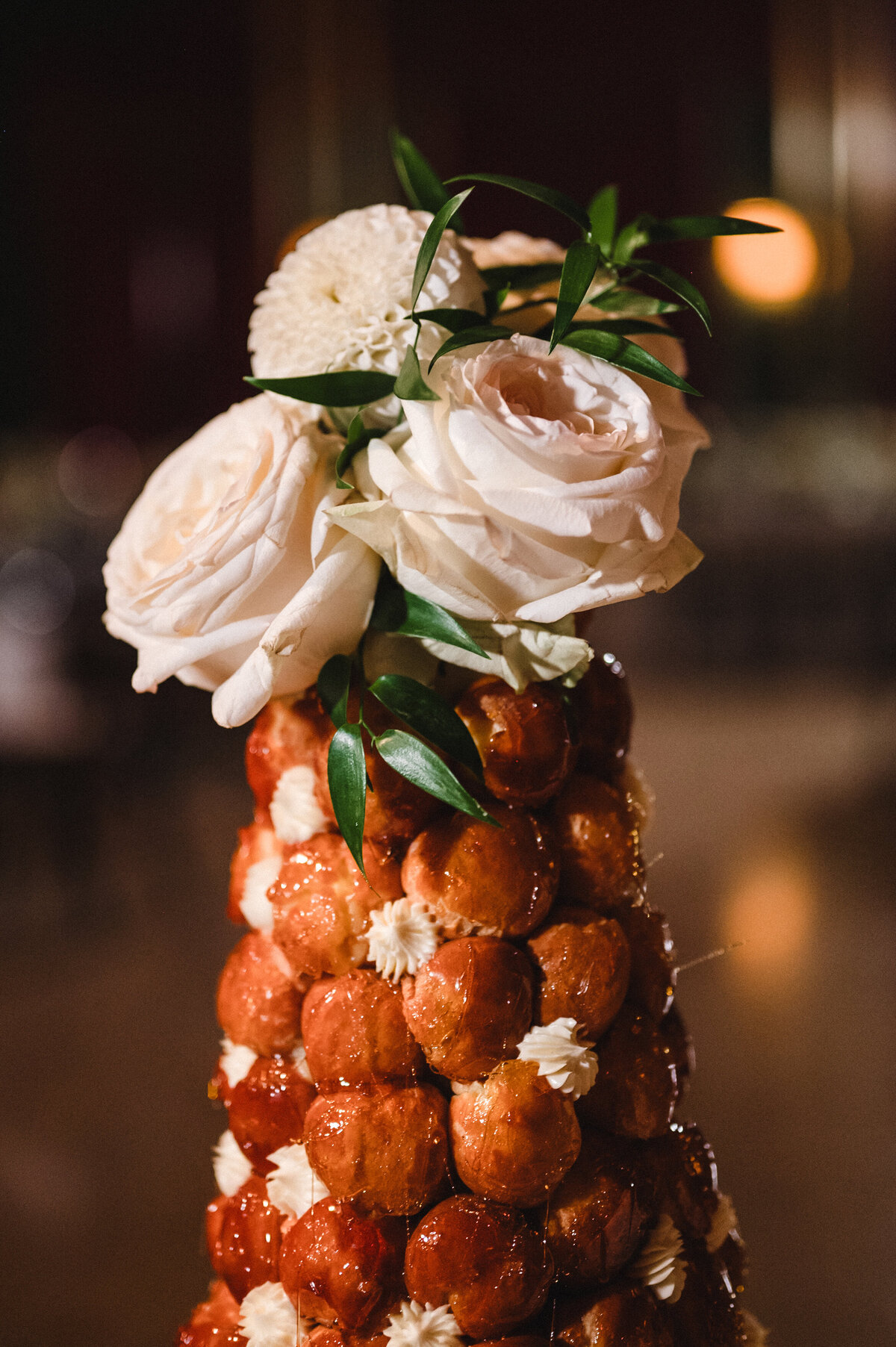 White Flowers and Croquembouche
