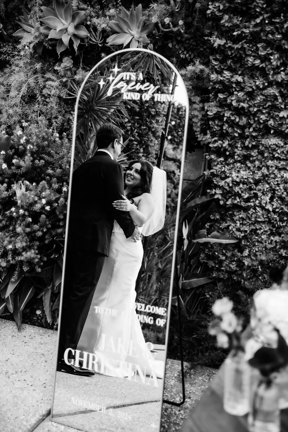 Archer Inspired Photography - Christina and Jake Wedding - Smog Shoppe Los Angeles - First Look and Couple Photos-35