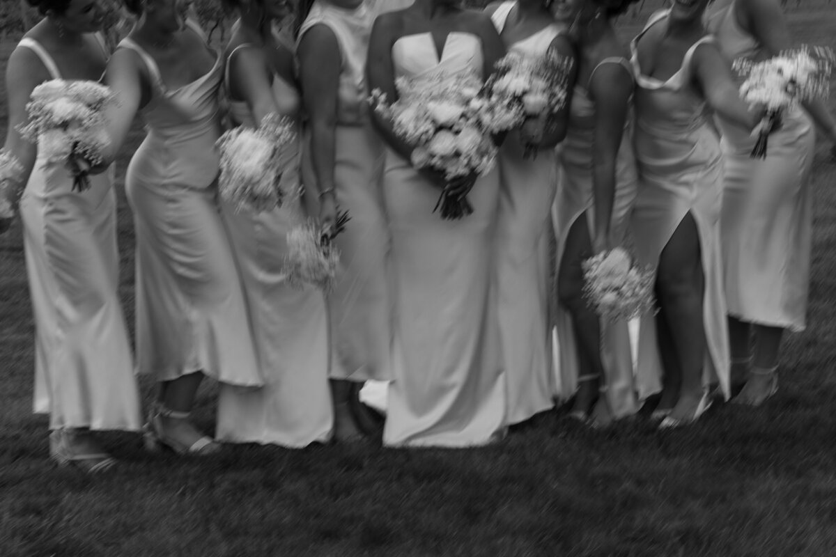 Motion Blur photo of bridesmaids at a NYC Wedding captured by a Minneosta and Travel Elopement Photographer 