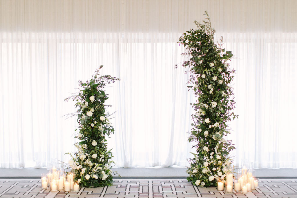 Langham Chicago Wedding with Suspended Greenery Centerpieces_6