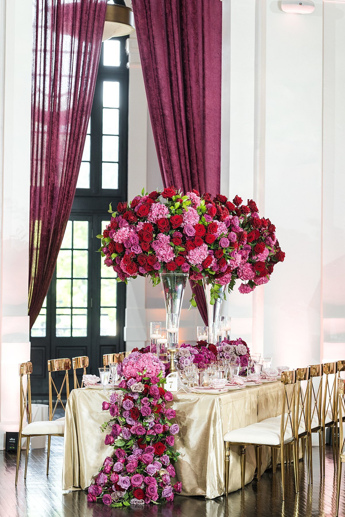 pink-red-rose-wedding-centerpieces