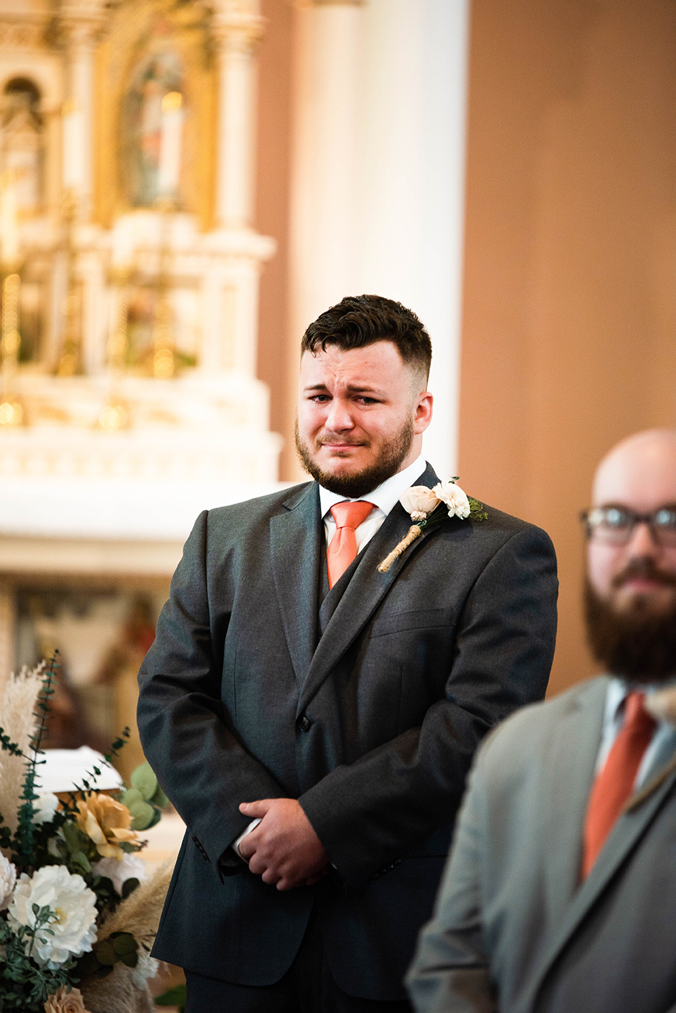 emotional first look Wedding Photography Springfield MO