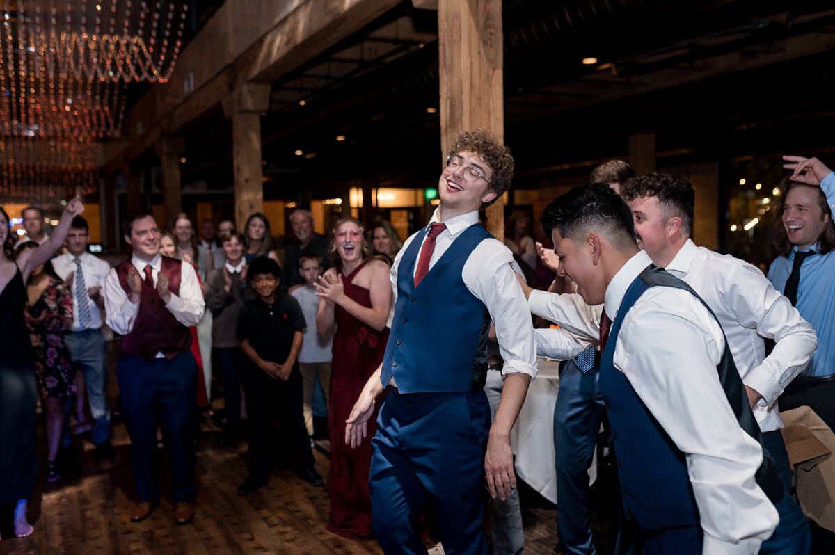 Bride smiling during preparation