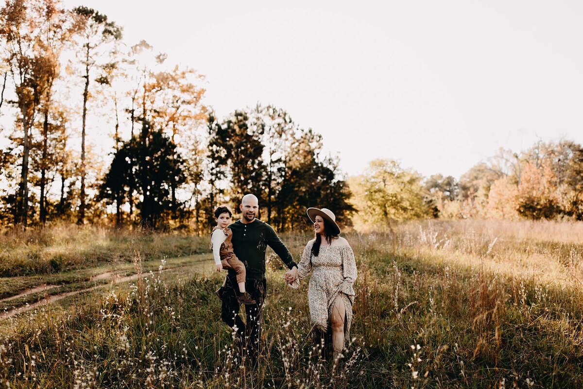 Family photography, father and daughter standing for family photos.