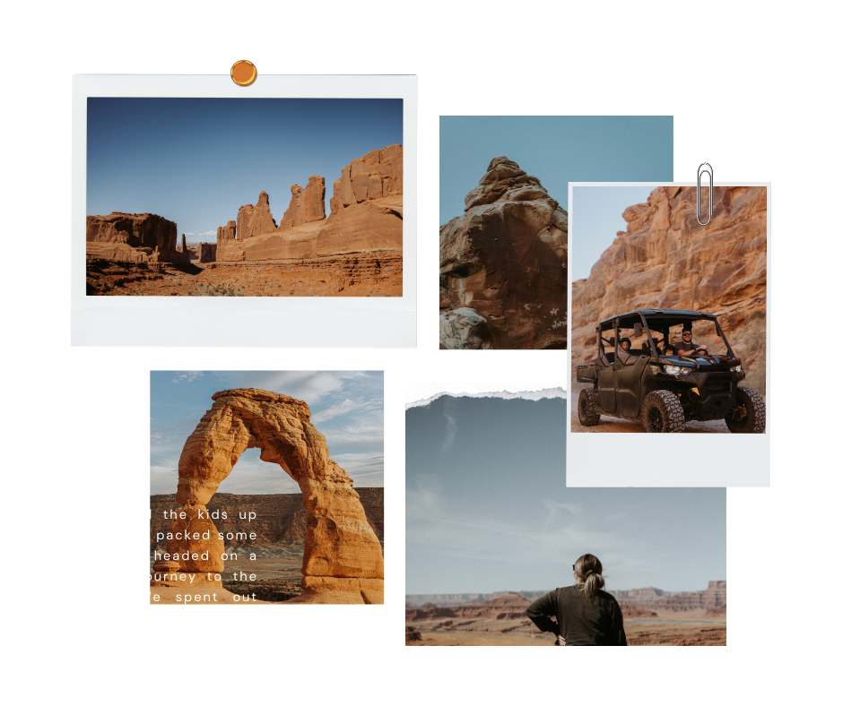 collage of adventurous photos
