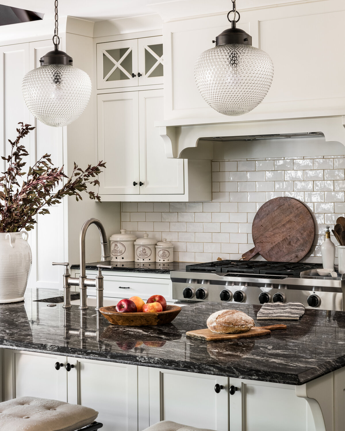 Stylish kitchen in Concord, NC, featuring a rustic decor theme with natural textures and warm tones.