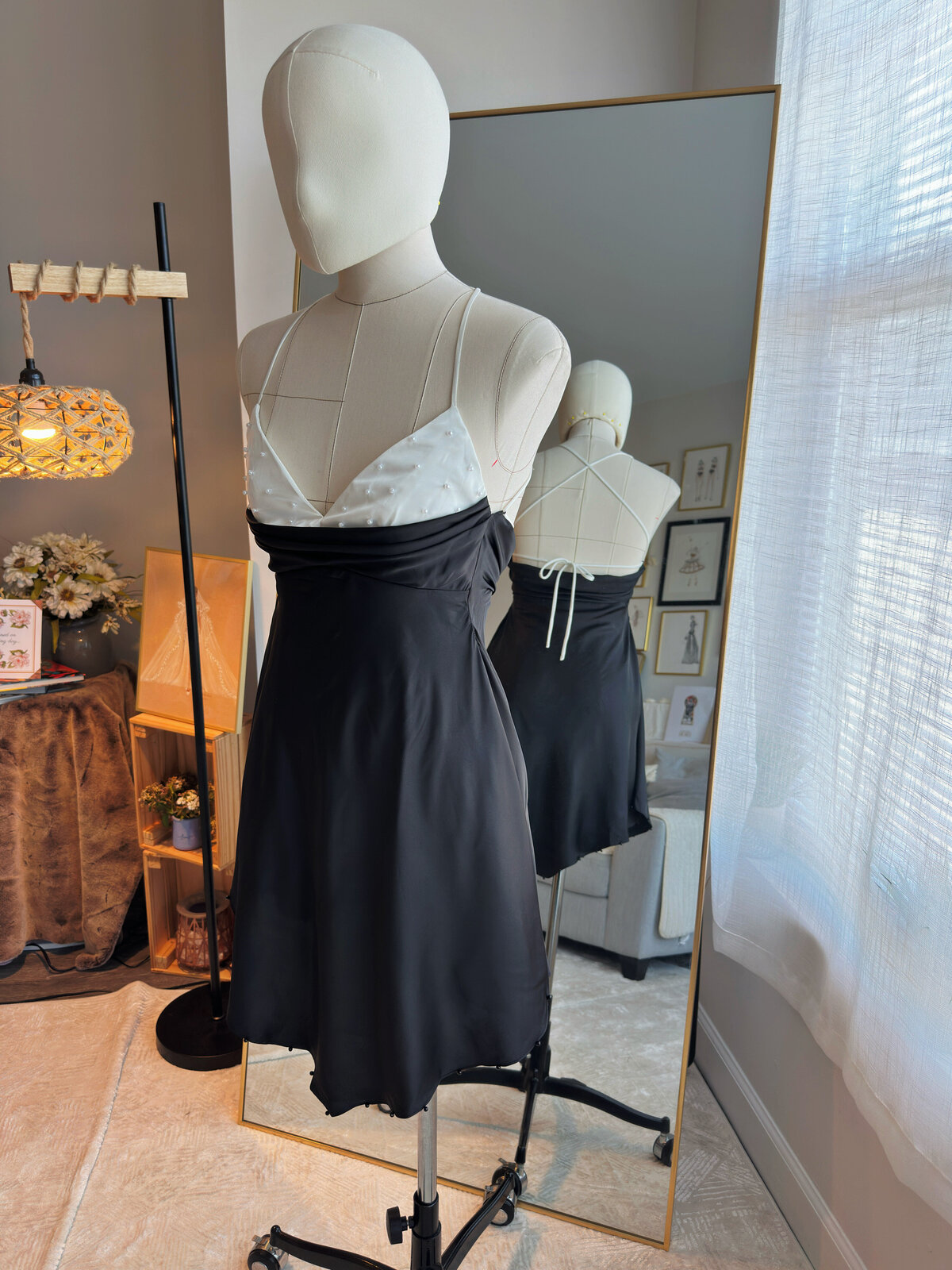 Classic satin bridal slip with fine straps and graceful movement
