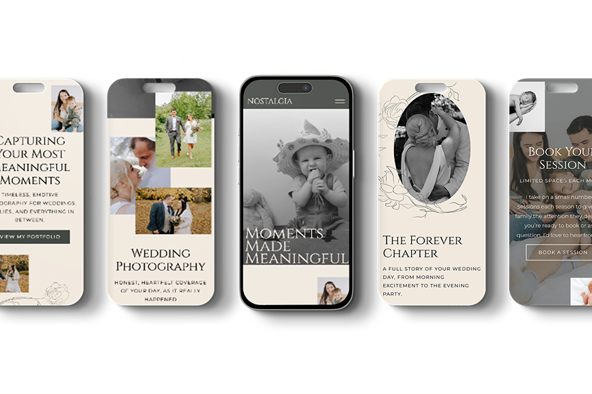 Web design that brings a personal touch to an event stylist’s brand with intentional visuals and storytelling
