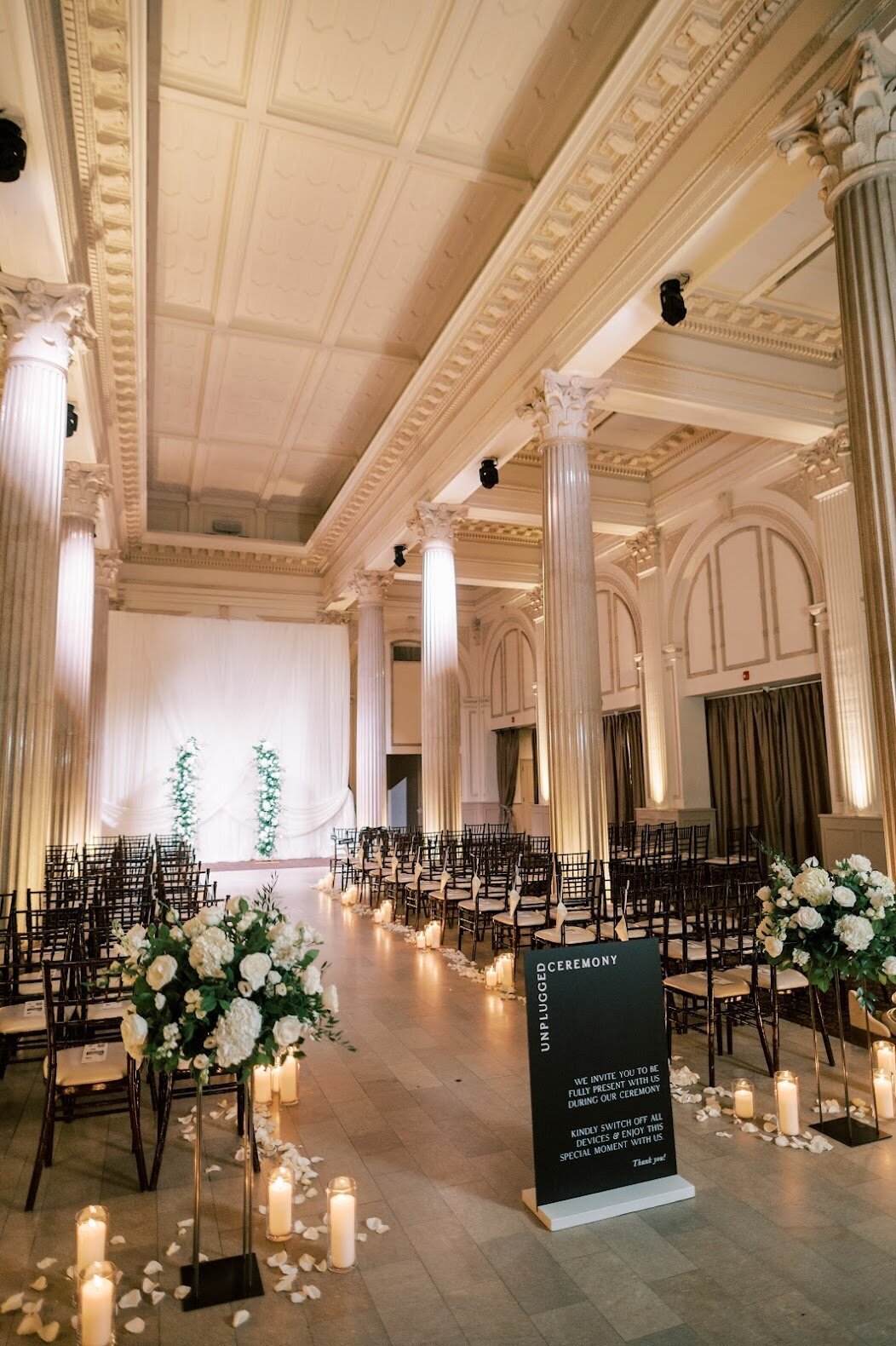 white and green ceremony