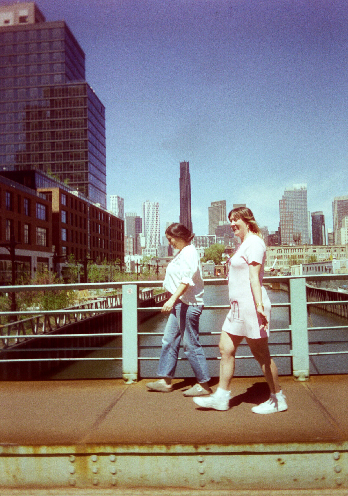 Photo of Hurry Up & Have Fun on film in Gowanus Brooklyn by Mira Park Photography NY based wedding photographer