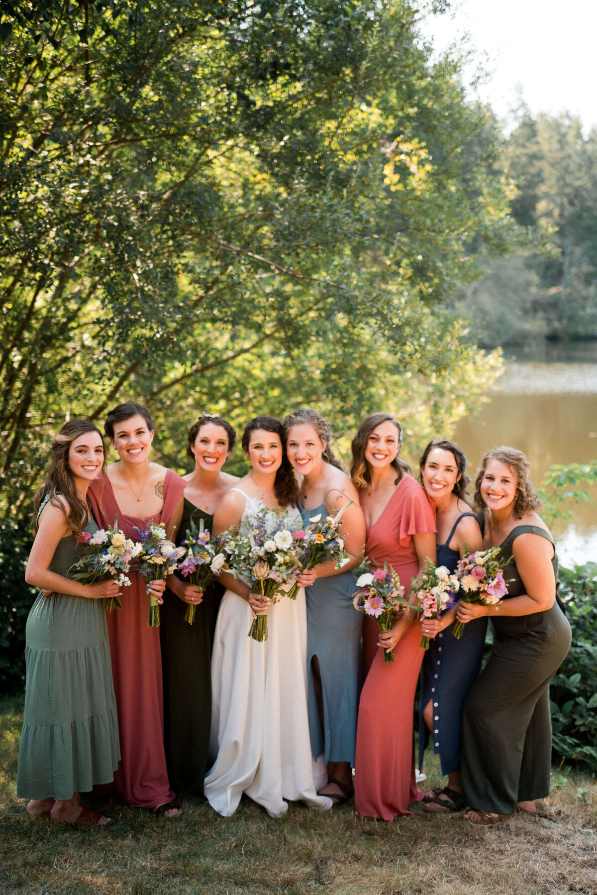 Bridesmaids at Lakedale resort Wedding