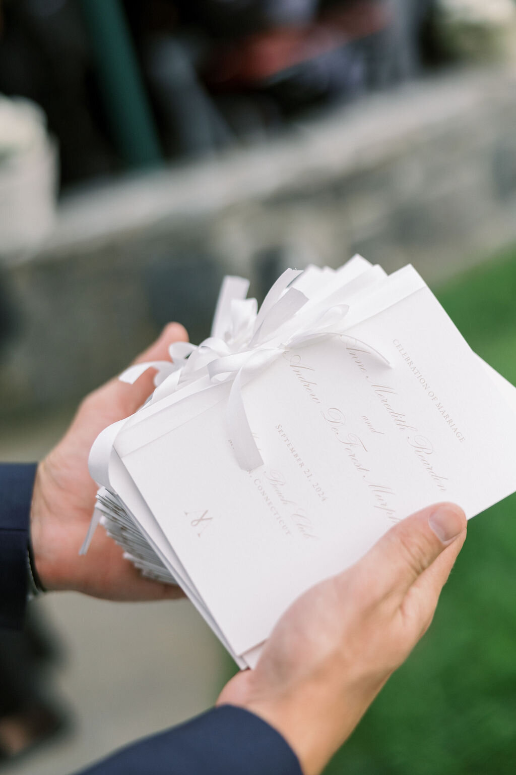 silk-ribbon-wedding-ceremony-program-elegant