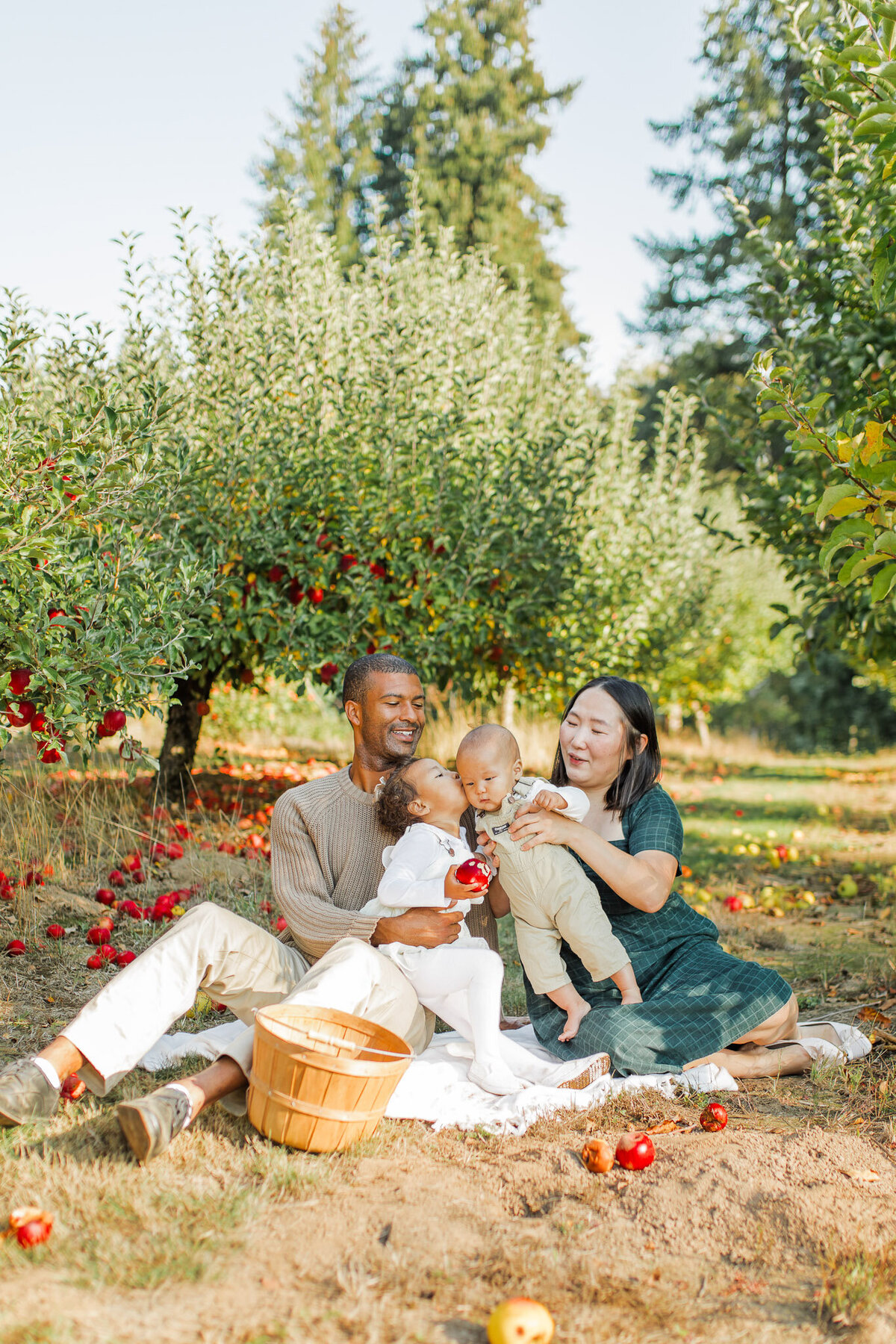 Family photograph with young kids taken by Camas, Washington Family Photographer