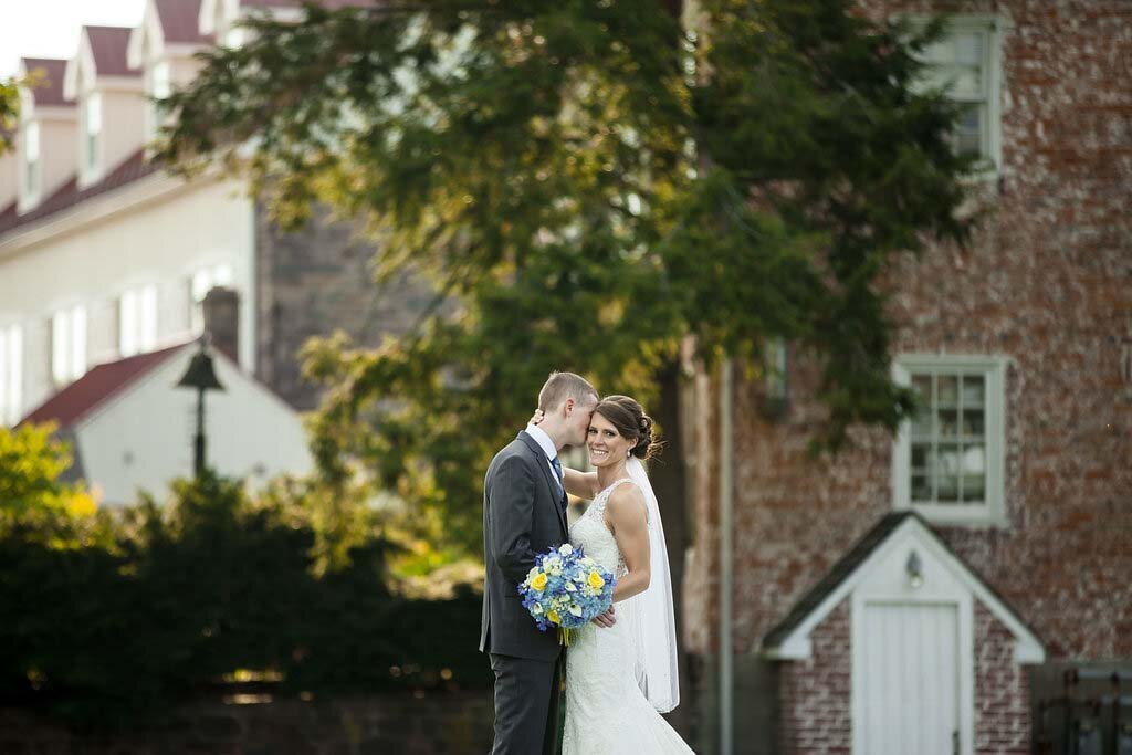 Country club wedding photo on a golf course in Chester County