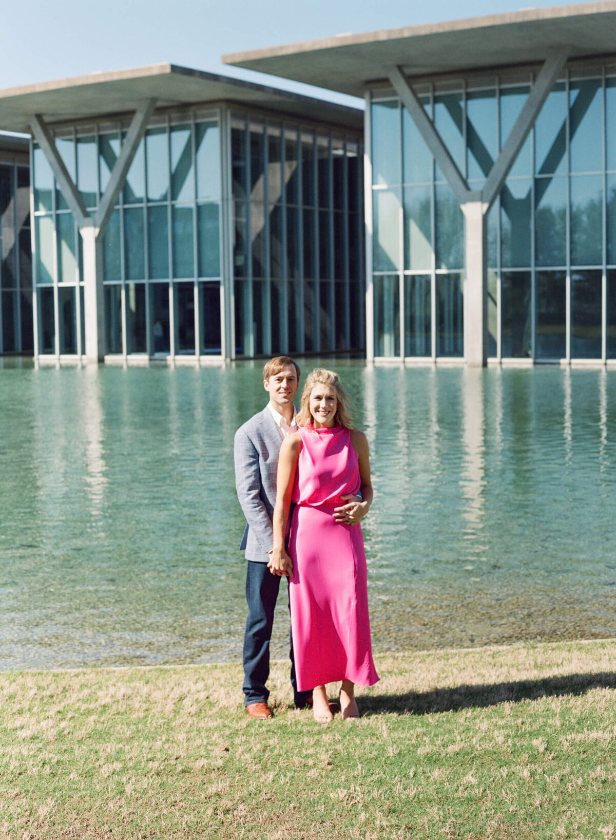 A wedding engagement session photo taken in Fort Worth Texas