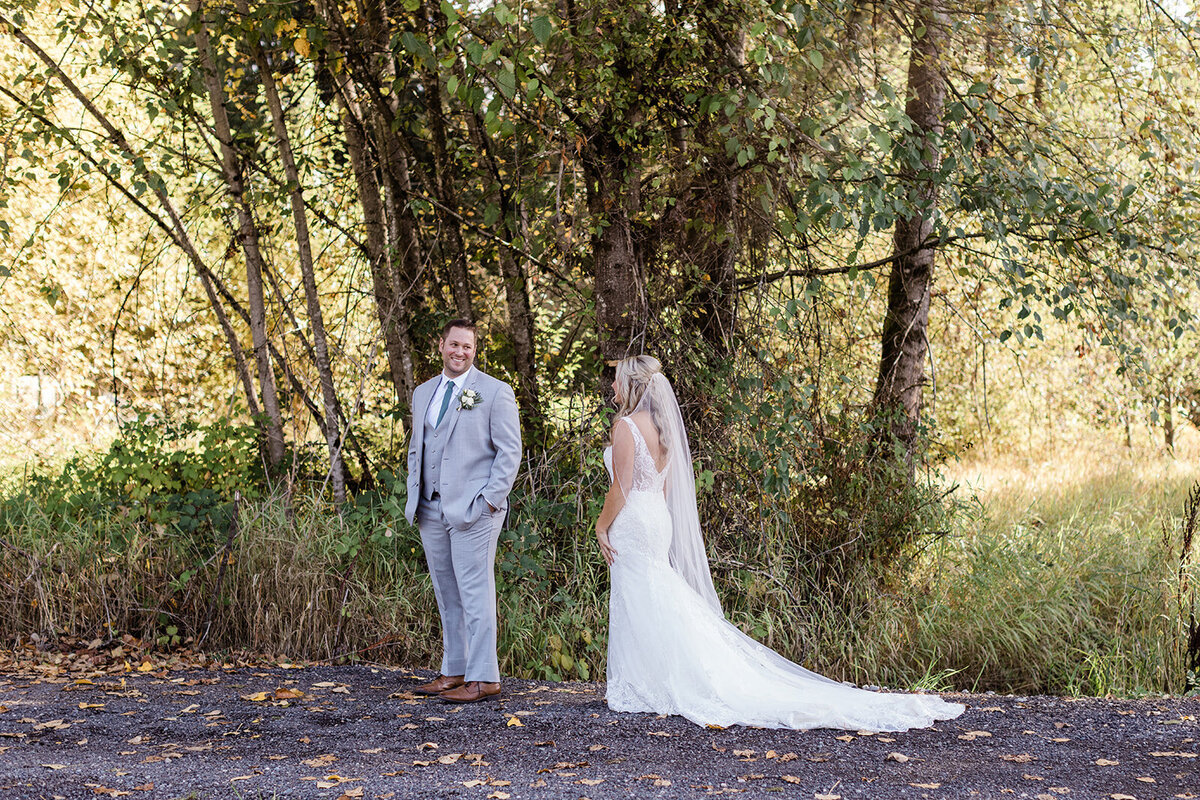 bride and groom portraits at Liljebeck farms venue