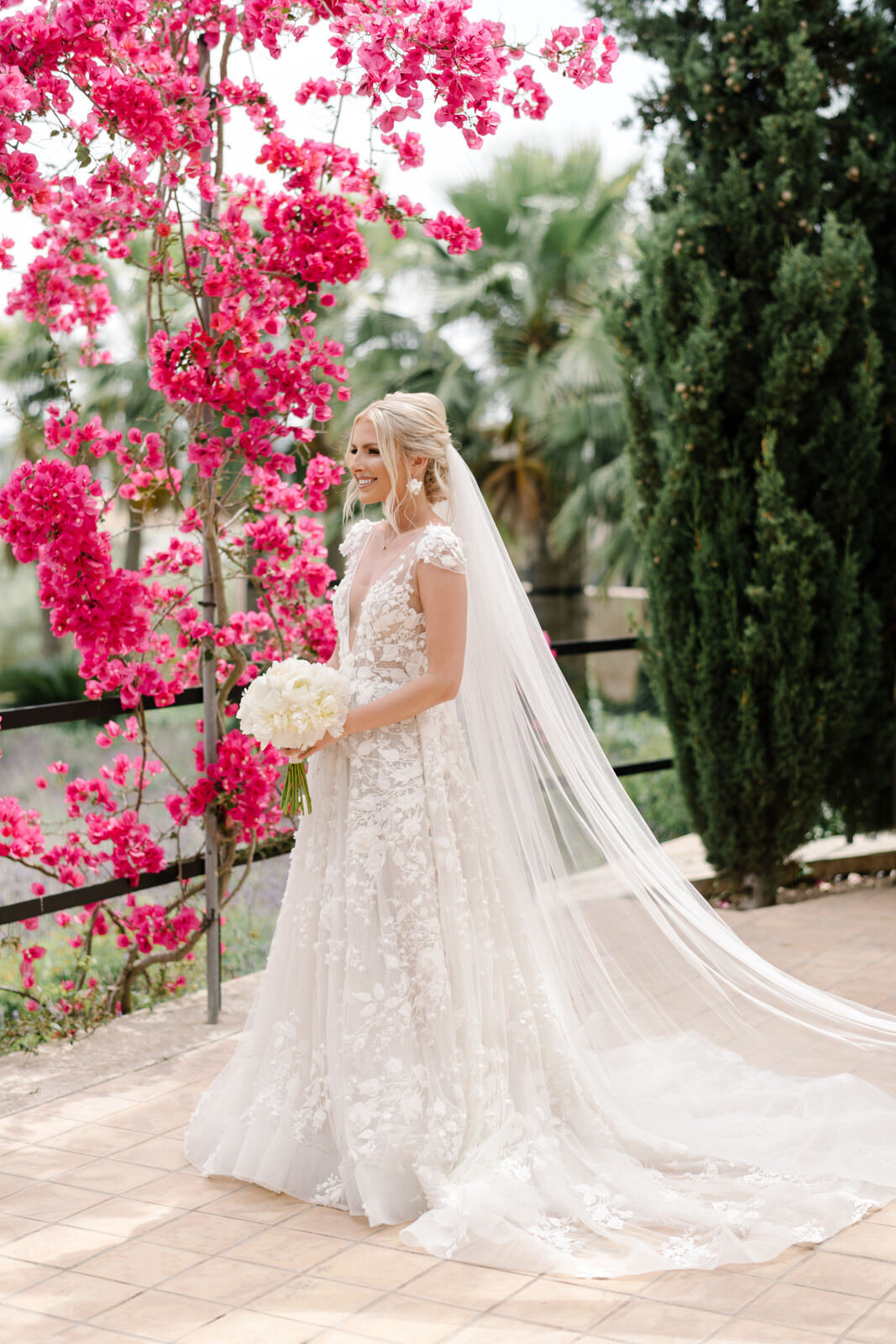 Ruby Holley in Muse by Berta wedding dress in Mallorca