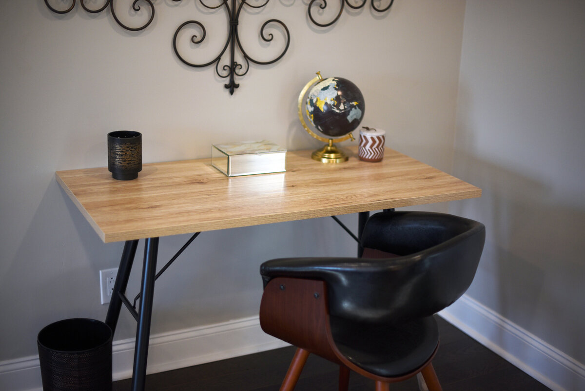 Professionally staged office designed to maximize home value and buyer appeal