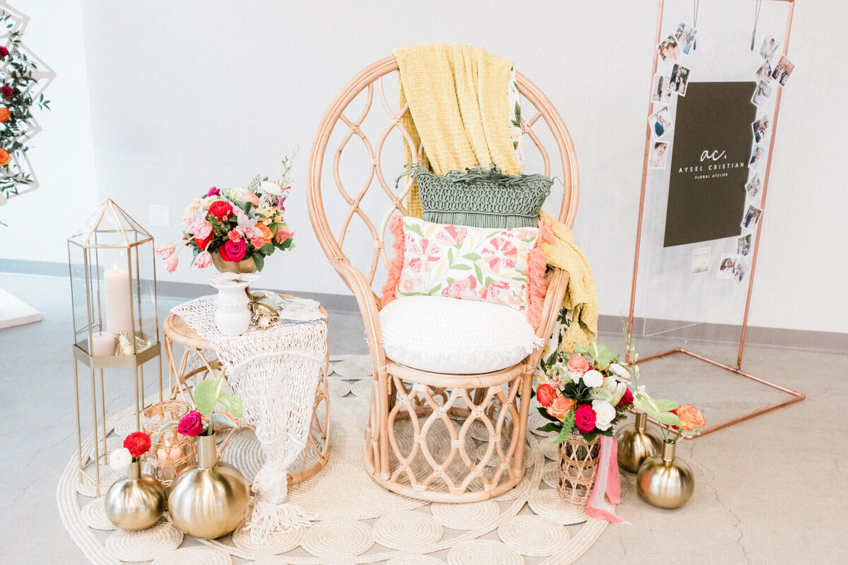 Elegant chair with luxurious details for wedding