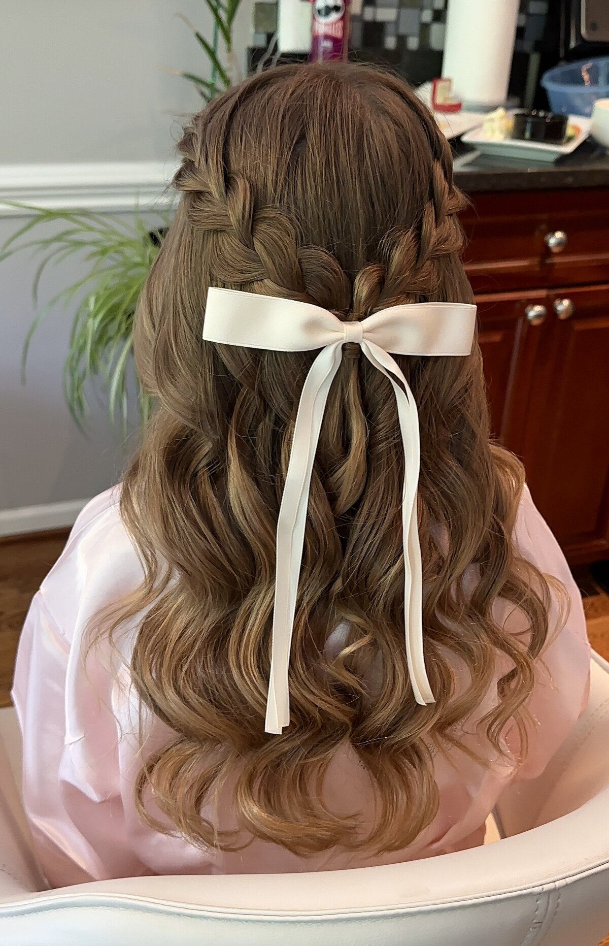 braided flower girl hairstyle, Nashville bridal hairstylist