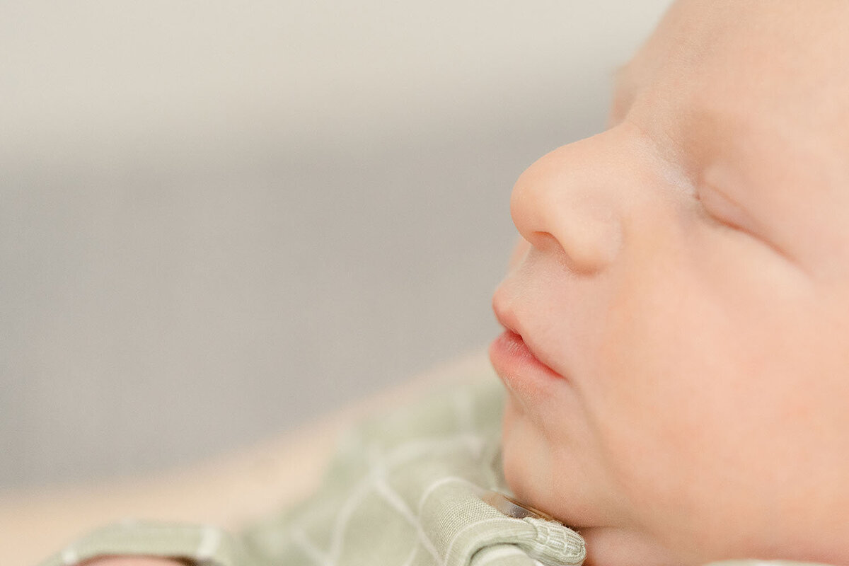 close up of baby's lips taken by TBP, a Herndon, Virginia newborn photographer