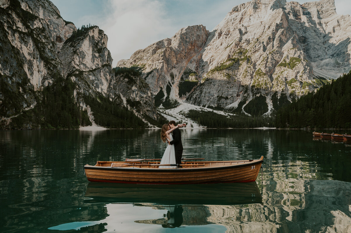Lago Di Braies Dolomites Elopement-104