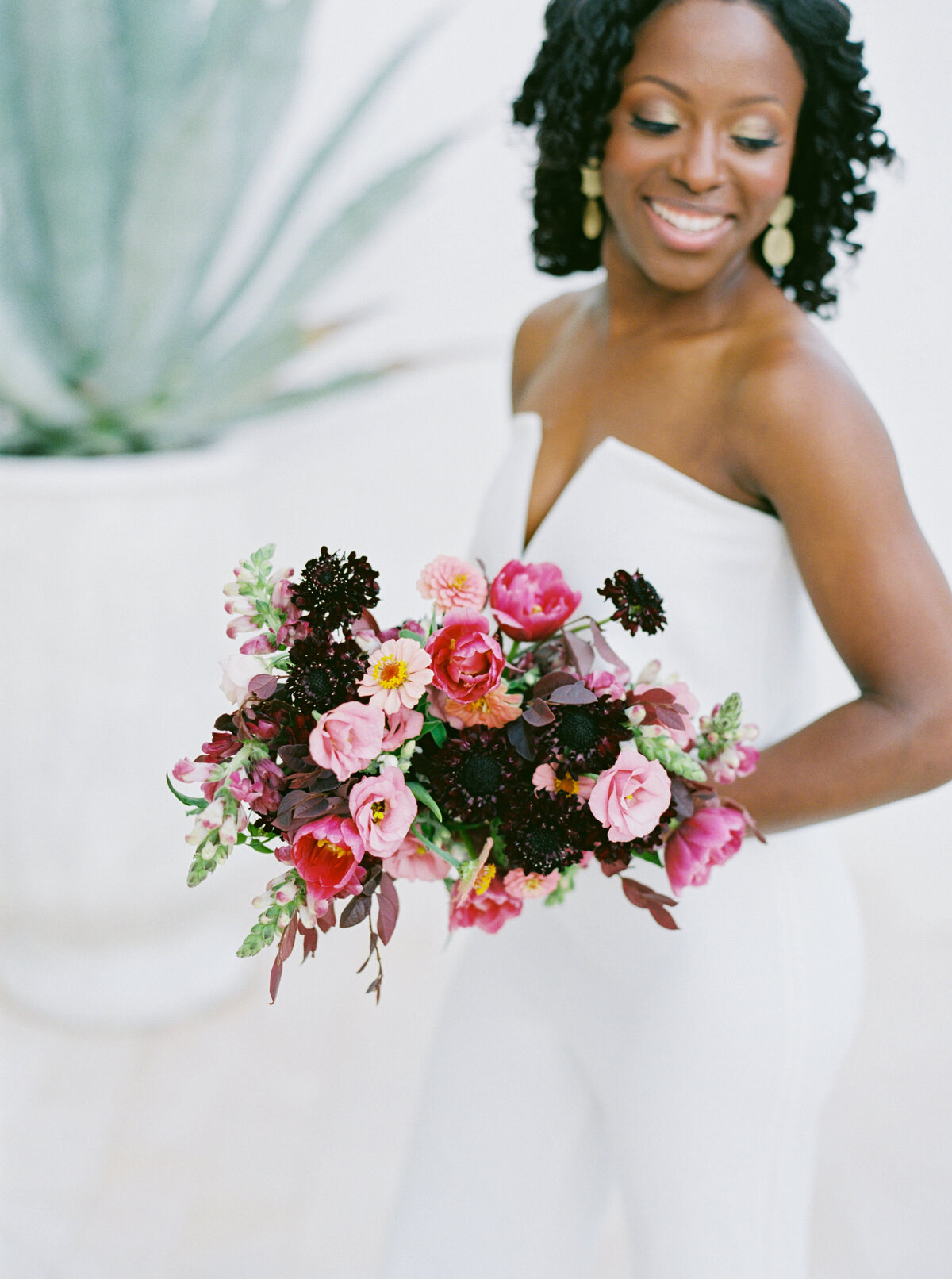 Black Bride - Pink Bridal Bouquet