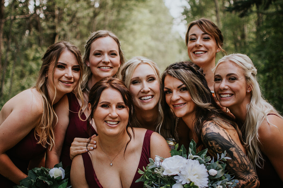 wedding party photography bridesmaids