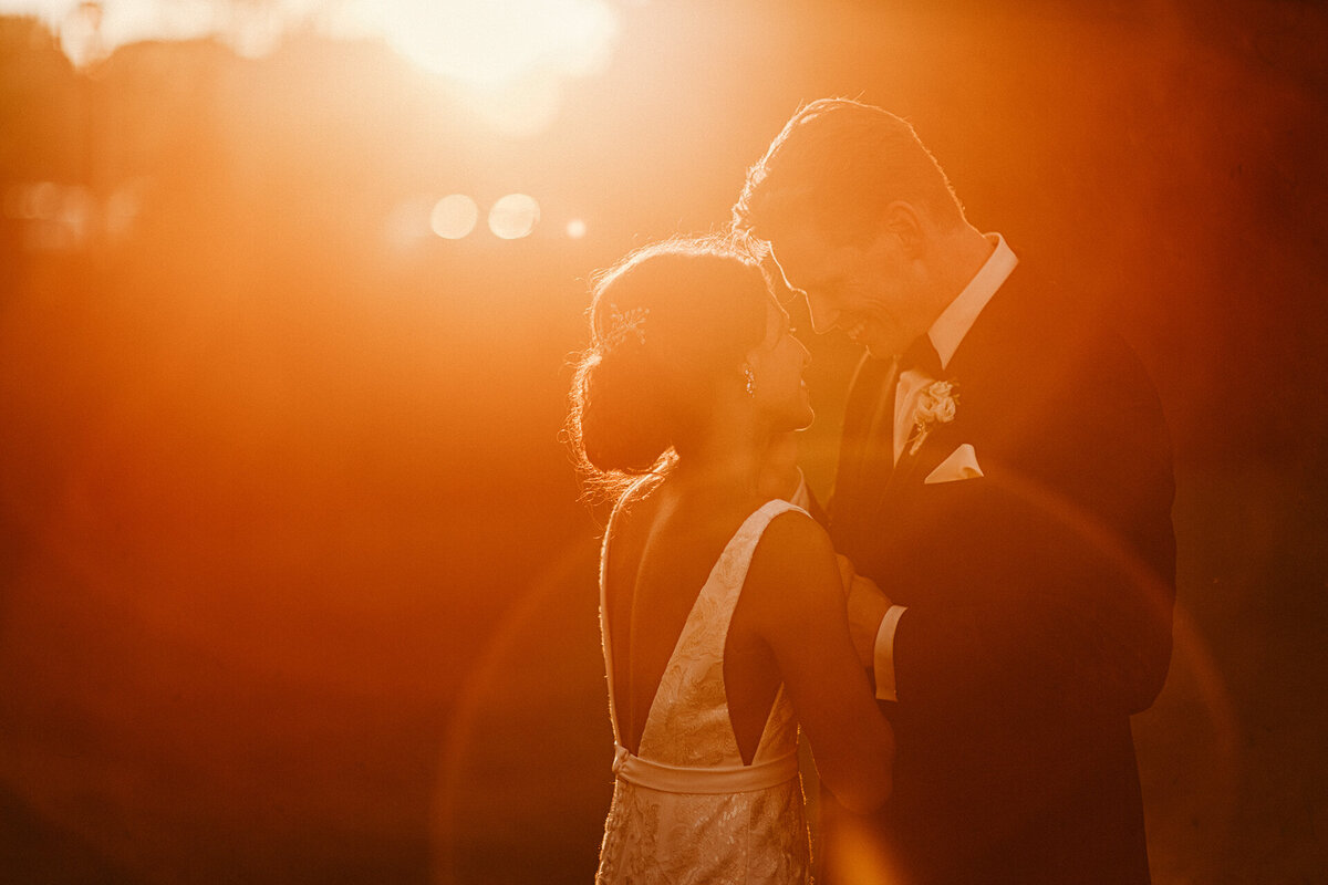 Summer Sunset Wedding Photo