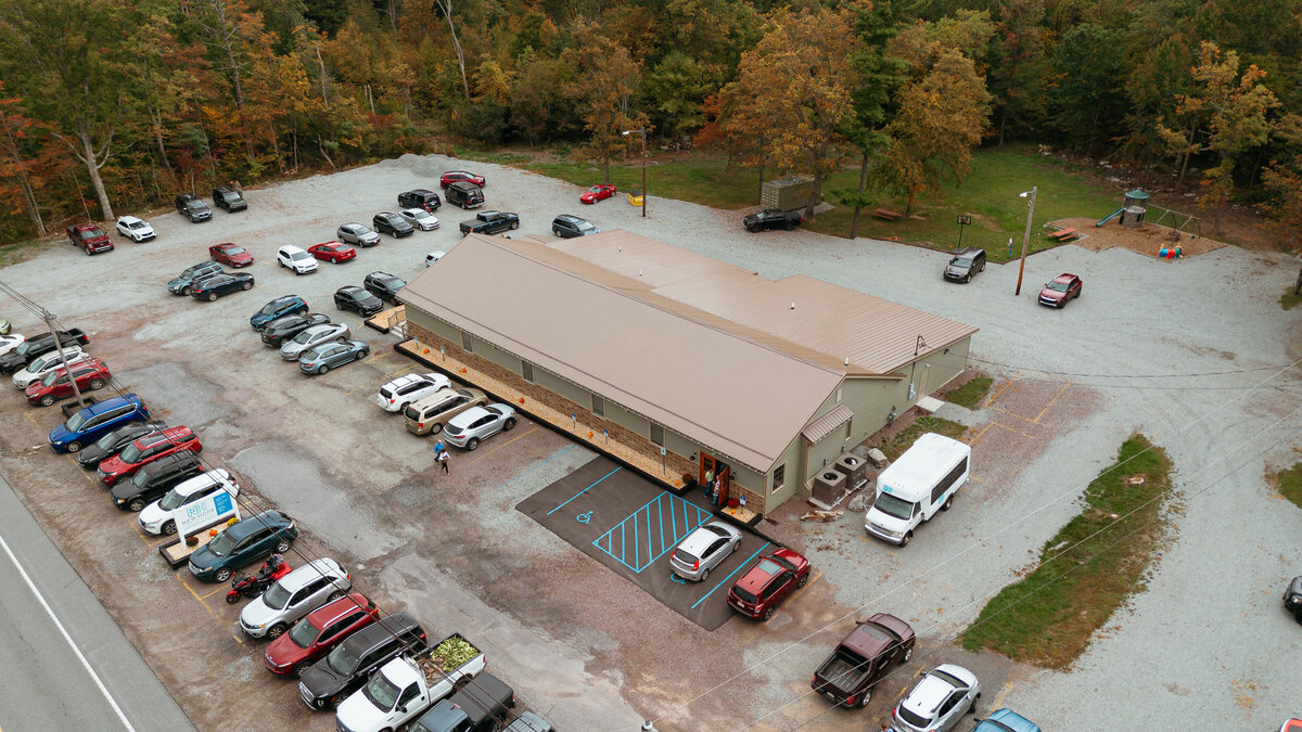 Drone photo of New Hope church in Somerset, PA.