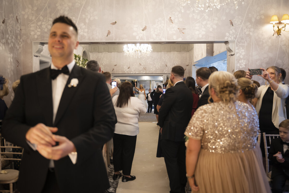Vikki walking down the aisle