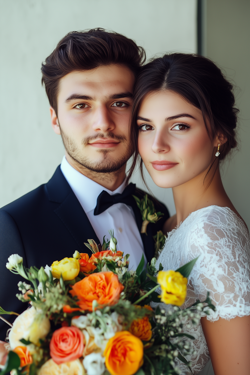 Couple Embracing at Formal Event