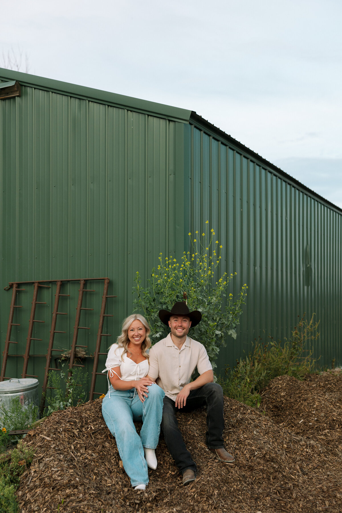 Wisconsin Horse Farm Engagement Session Creative Couples Session-319